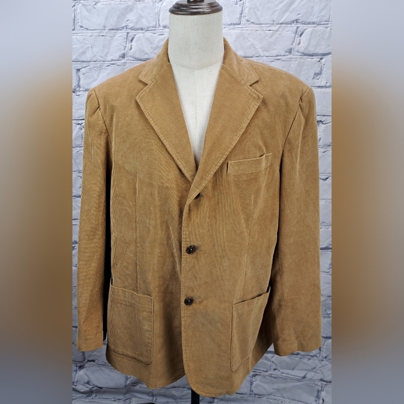 Eddie Bauer Men's Corduroy Jacket Blazer Golden Country Large Fits like XL 46R - Picture 1 of 16